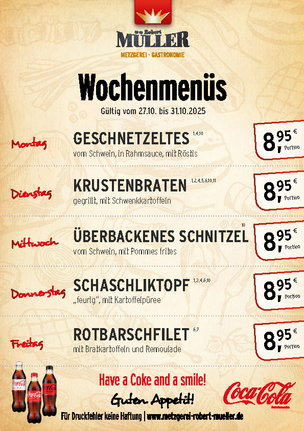 Menüplan KW 44