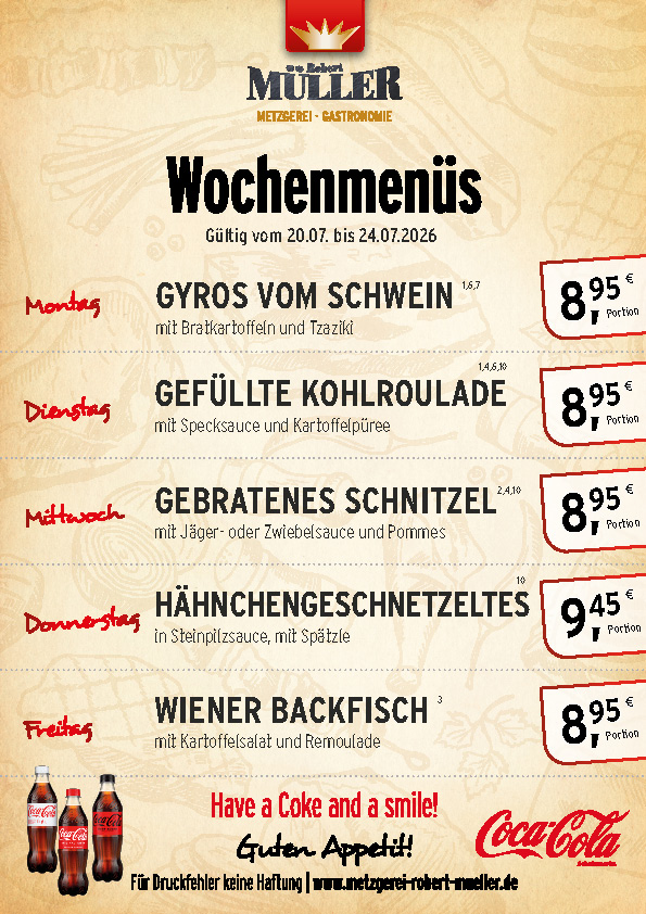 Menüplan KW 30