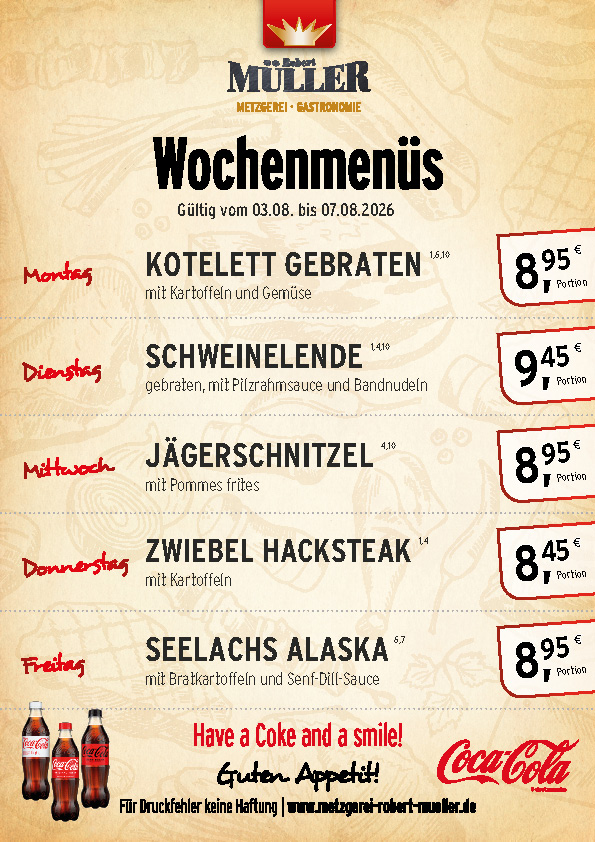 Menüplan KW 32