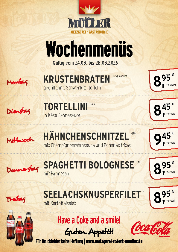 Menüplan KW 35