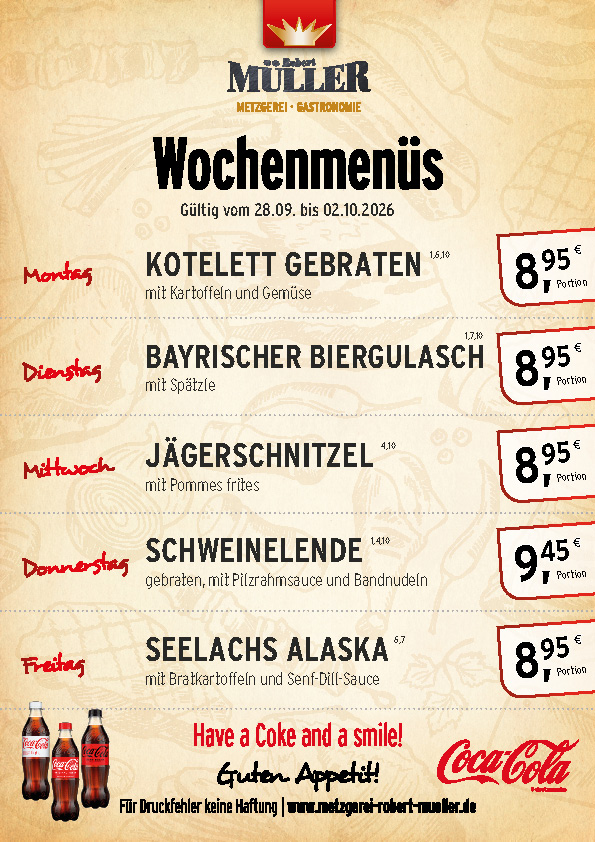 Menüplan KW 40